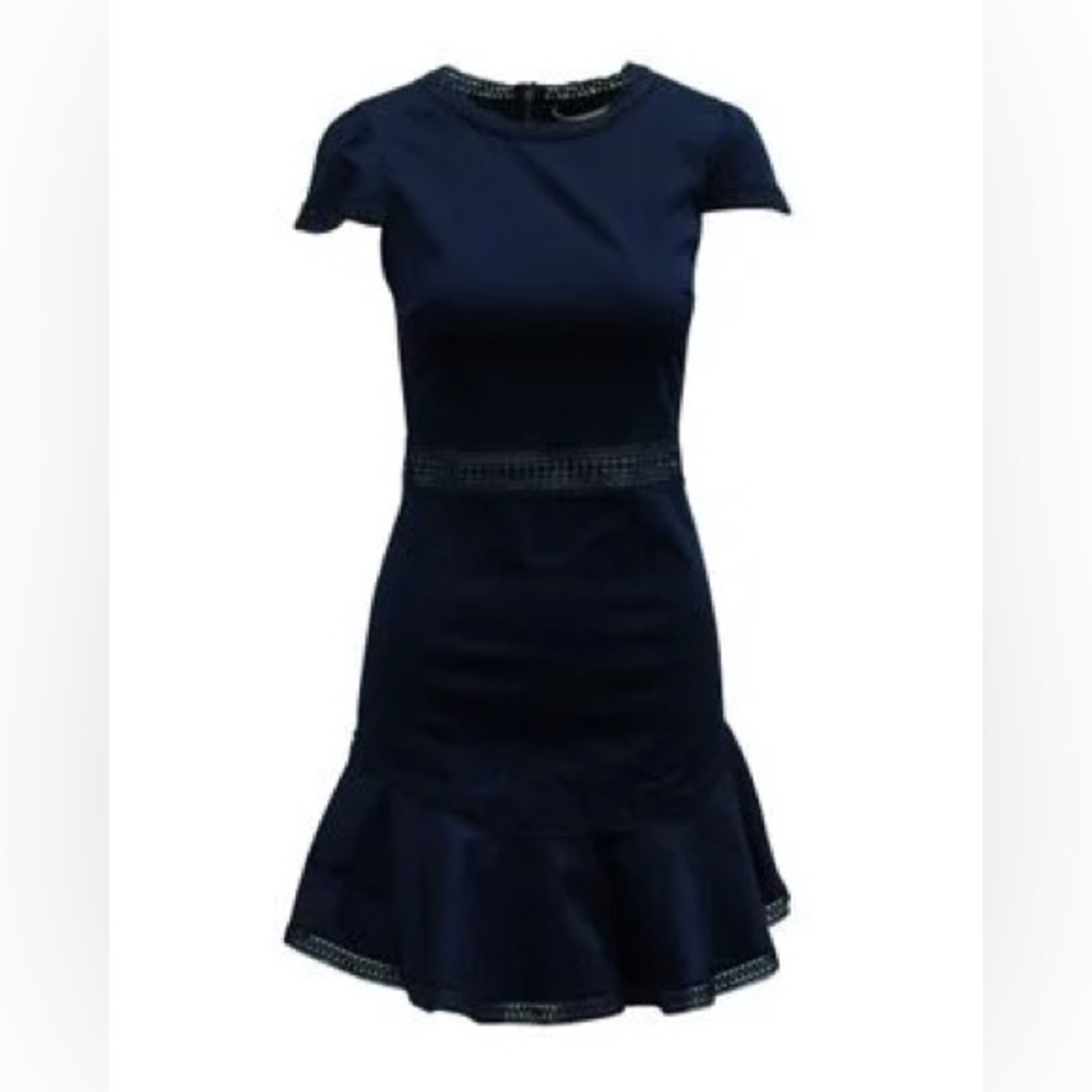 Alice & Olivia navy knee knee length dress, size 4